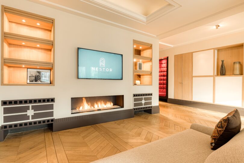 Gas Fireplace and Smart TV